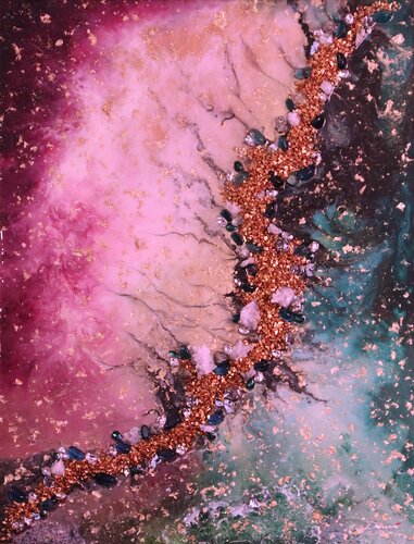 Le stelle che c'insegnano la strada van Enrico Nicodemo - Demó, Schilderij te koop op Singulart