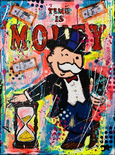 Time is Money Monopoly van Jose Rivera, Schilderij te koop op Singulart