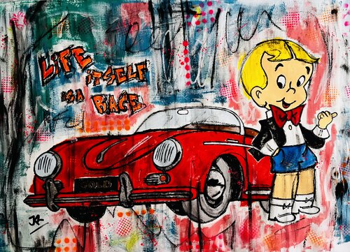 Life itself is a Race van Jose Rivera, Schilderij te koop op Singulart