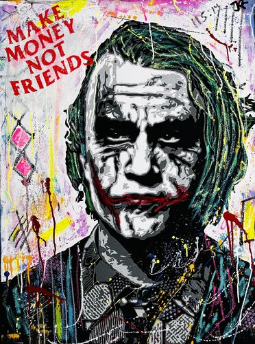 Make money not friends van Jose Rivera, Schilderij te koop op Singulart