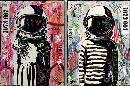 Dream Explorers van Jose Rivera, Schilderij te koop op Singulart
