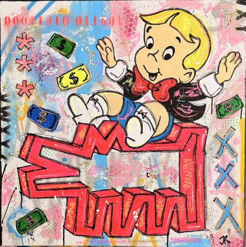 Richie and the barking dog de Jose Rivera, Pintura a la venta en Singulart