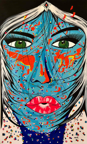 Autoportrait par Rose Mary Vallas, Peinture en vente sur Singulart