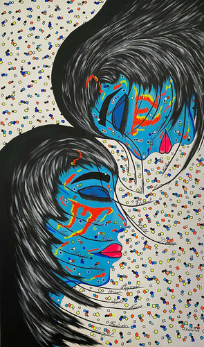 Autoportrait toujours là by Rose Mary Vallas, Painting for Sale on Singulart