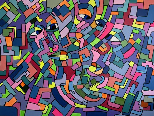 1+1 = 3 par Rose Mary Vallas, Peinture en vente sur Singulart