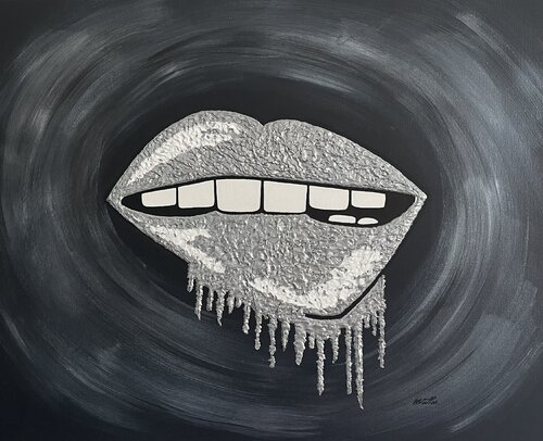 Plaisir et Gourmandise " Metallic" van Rose Mary Vallas, Schilderij te koop op Singulart