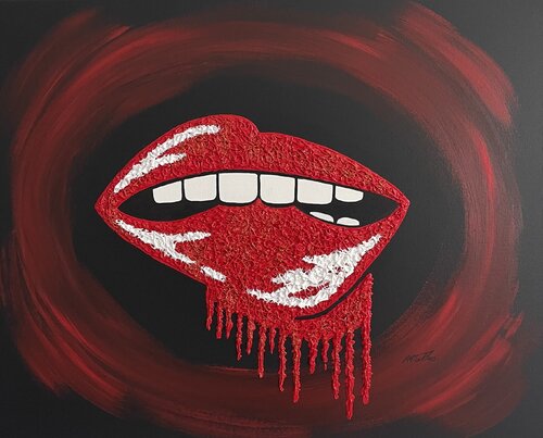 Plaisir et Gourmandise "Sexy Sequin" van Rose Mary Vallas, Schilderij te koop op Singulart