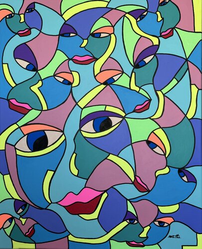 Family Link - La Concertation di Rose Mary Vallas, Pittura in vendita su Singulart