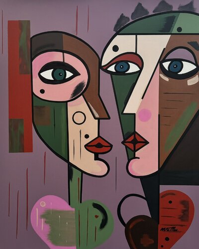 Je t'aime moi non plus van Rose Mary Vallas, Schilderij te koop op Singulart