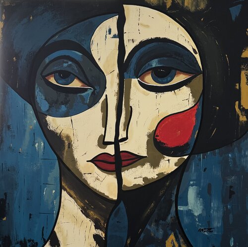 Profil d'un nouvel être di Rose Mary Vallas, Pittura in vendita su Singulart