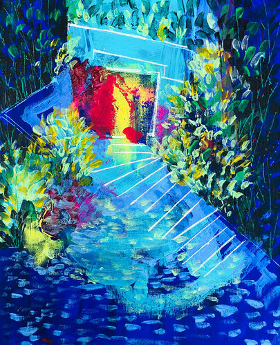 Pathway di Aasiri Wickremage, Pittura in vendita su Singulart