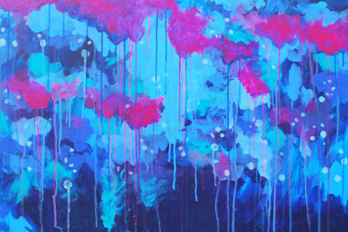 Different blues di Aasiri Wickremage, Pittura in vendita su Singulart