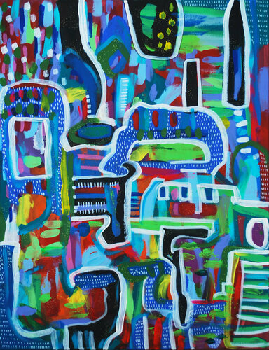 The quiet cities di Aasiri Wickremage, Pittura in vendita su Singulart