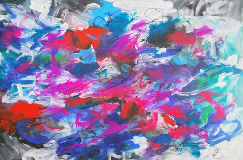 Specks of memory van Aasiri Wickremage, Schilderij te koop op Singulart