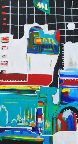 Full moon poya day par Aasiri Wickremage, Peinture en vente sur Singulart