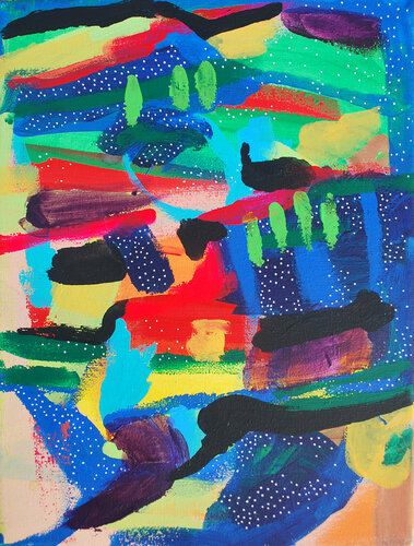 The  mountains I see van Aasiri Wickremage, Schilderij te koop op Singulart