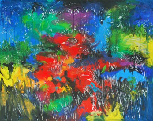 Sunset walks van Aasiri Wickremage, Schilderij te koop op Singulart