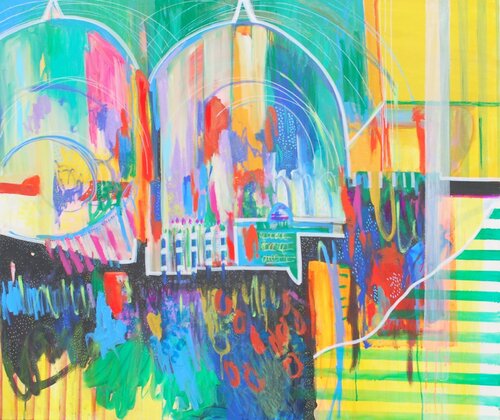 Two Dhagabs - south asian sale van Aasiri Wickremage, Schilderij te koop op Singulart