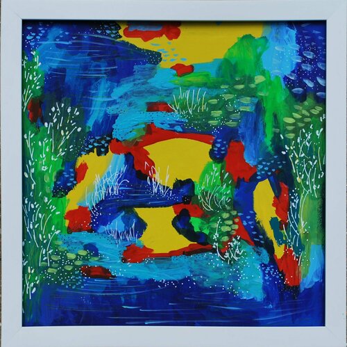 Falling water van Aasiri Wickremage, Schilderij te koop op Singulart