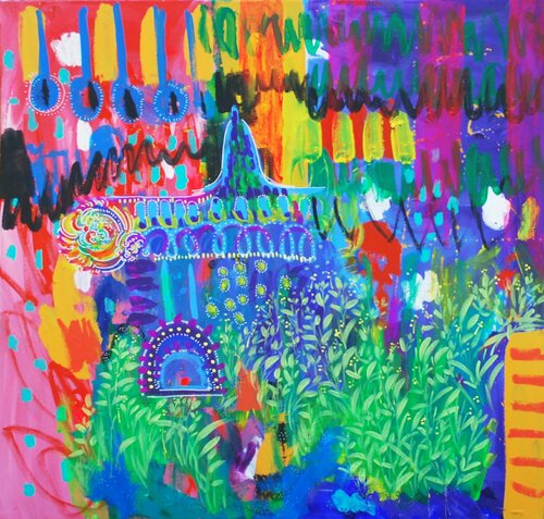 The colourful scape van Aasiri Wickremage, Schilderij te koop op Singulart