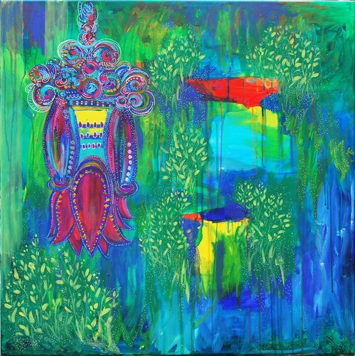 THE STILL WATER van Aasiri Wickremage, Schilderij te koop op Singulart