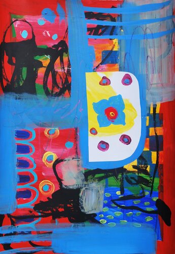 Relative times van Aasiri Wickremage, Schilderij te koop op Singulart