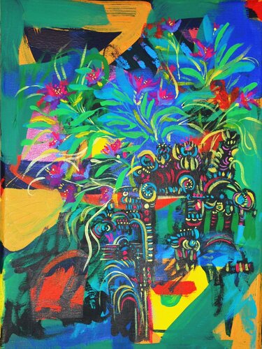 Serenity van Aasiri Wickremage, Schilderij te koop op Singulart