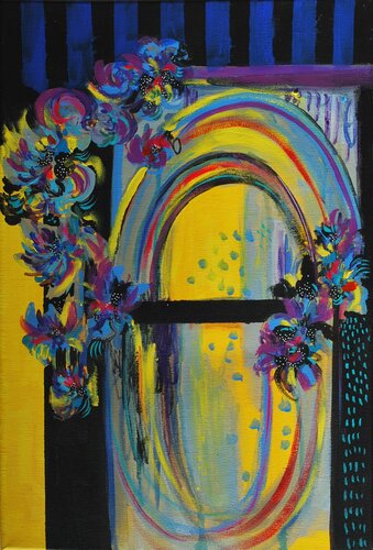 Flowers at the top of my head 2 van Aasiri Wickremage, Schilderij te koop op Singulart