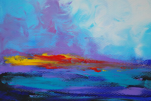 Ocean sky van Aasiri Wickremage, Schilderij te koop op Singulart