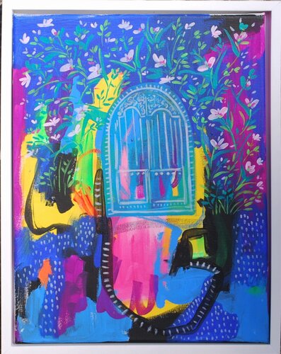 Jasmin garden van Aasiri Wickremage, Schilderij te koop op Singulart