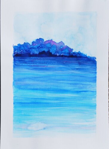 Blue haze van Aasiri Wickremage, Schilderij te koop op Singulart