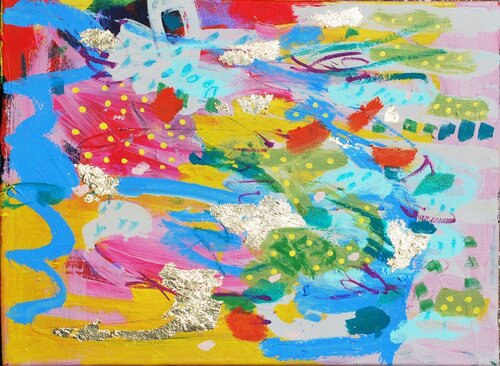 A splash of colour van Aasiri Wickremage, Schilderij te koop op Singulart