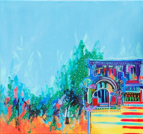 Sunny day in paradise van Aasiri Wickremage, Schilderij te koop op Singulart