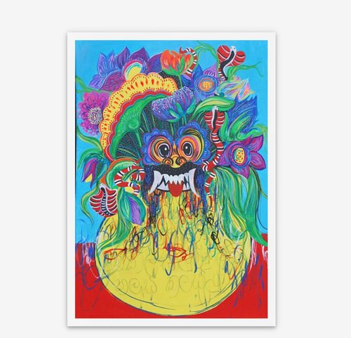 POT OF PROSPERITY - GAURDIANS ART PRINT van Aasiri Wickremage, Afdruk te koop op Singulart