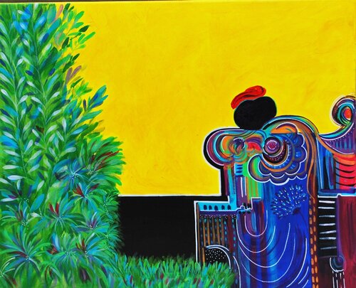 Garden gates van Aasiri Wickremage, Schilderij te koop op Singulart