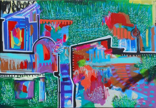 Through the feilds di Aasiri Wickremage, Pittura in vendita su Singulart