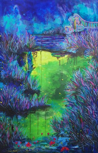"Distant castle" canvas painting by Aasiri Wickremage, Painting for Sale on Singulart