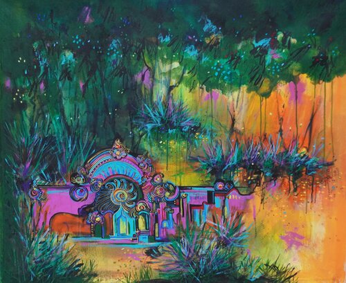 Gilded Twilight by Aasiri Wickremage, Painting for Sale on Singulart