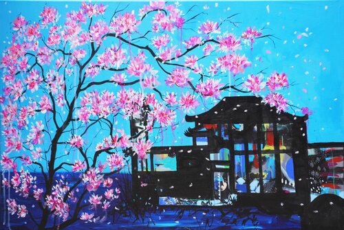 Sakura in Nara by Aasiri Wickremage, Painting for Sale on Singulart