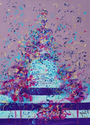Stupa - Ceylon  travels  01 by Aasiri Wickremage, Painting for Sale on Singulart
