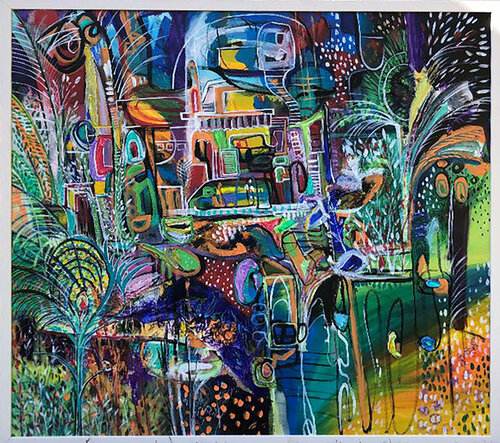 Tropical daze van Aasiri Wickremage, Schilderij te koop op Singulart