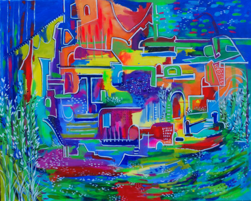 The island life van Aasiri Wickremage, Schilderij te koop op Singulart