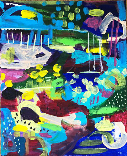 The lagoon di Aasiri Wickremage, Pittura in vendita su Singulart