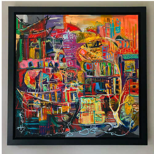 Reflections of Changdeokgung Palace van Aasiri Wickremage, Schilderij te koop op Singulart