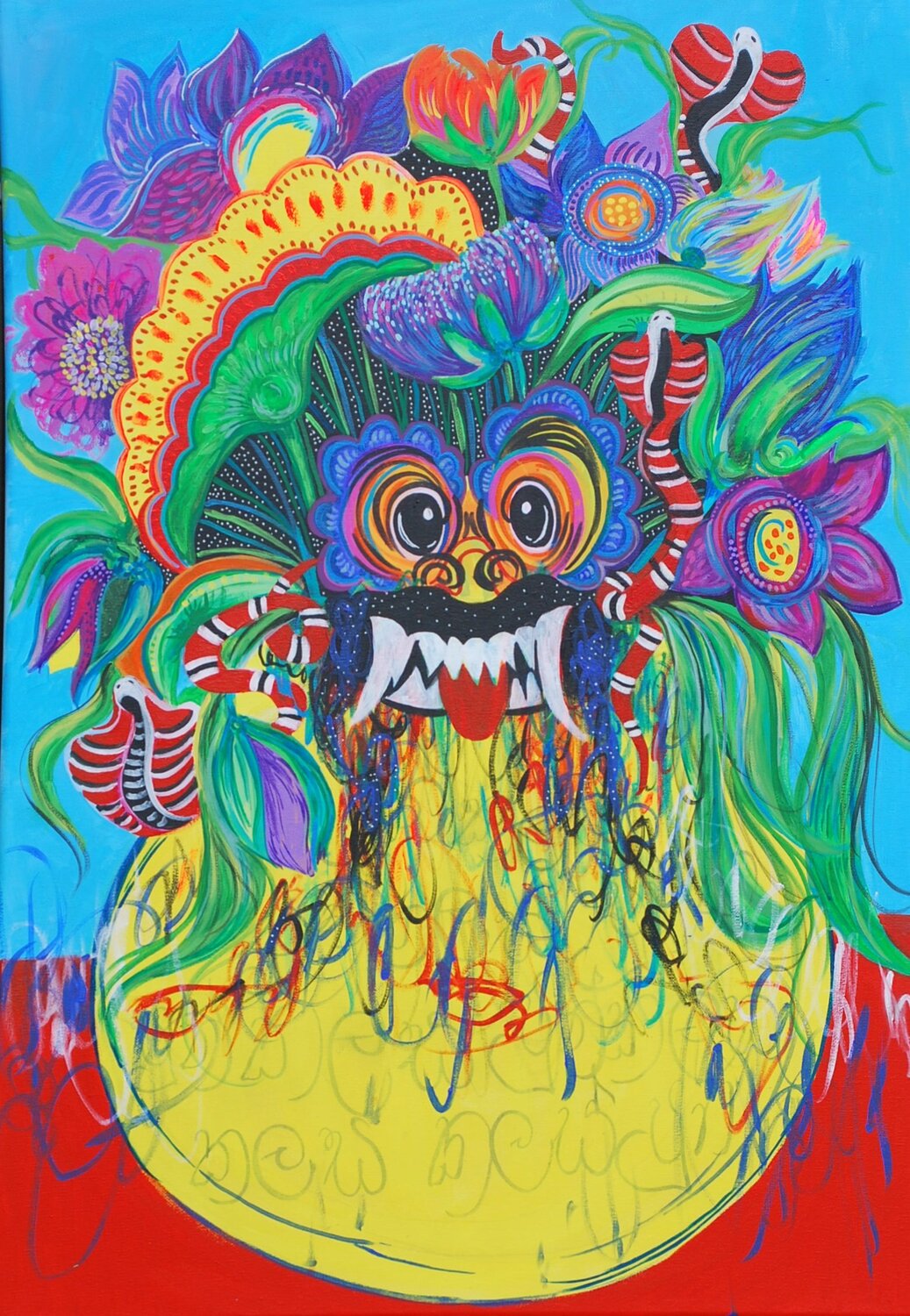Pot of prosperity - Gaurdians Aasiri Wickremage Peinture originale à vendre