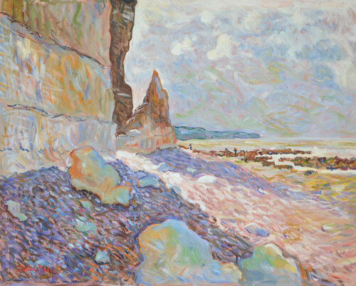Eboulis de Falaises à Dieppe di Patrick MARIE, Pittura in vendita su Singulart