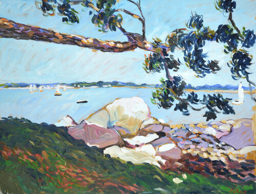 Le golfe du Morbihan di Patrick MARIE, Pittura in vendita su Singulart