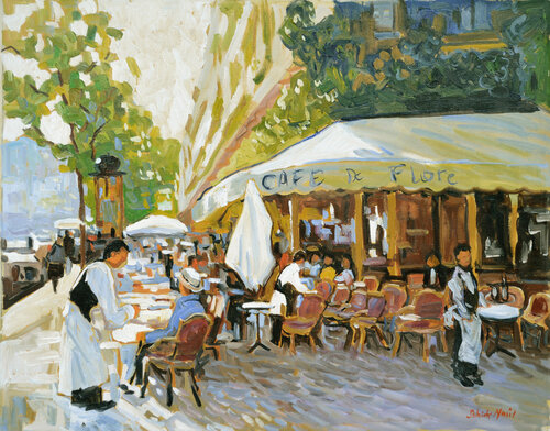 Café parisien - Café De Flore di Patrick MARIE, Pittura in vendita su Singulart