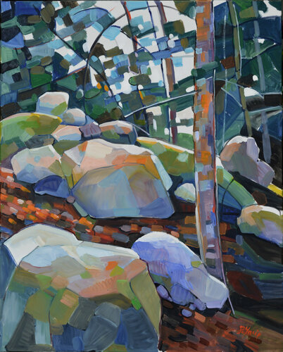 Sous bois - Bretagne van Patrick MARIE, Schilderij te koop op Singulart