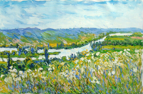 Panorama Vallée de Seine van Patrick MARIE, Schilderij te koop op Singulart